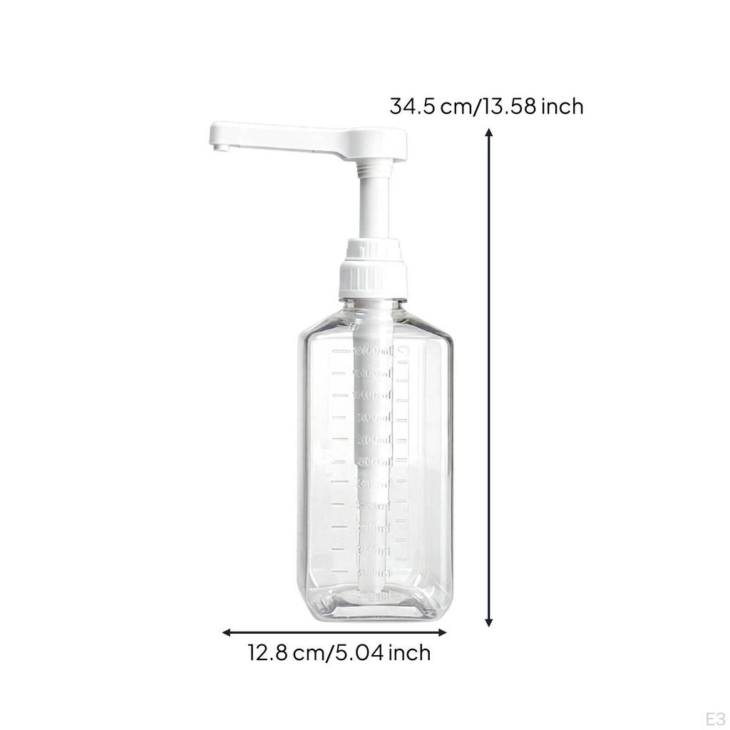 Syrup Dispenser with Pump Clear Sauce Container for Baristas, Bubble