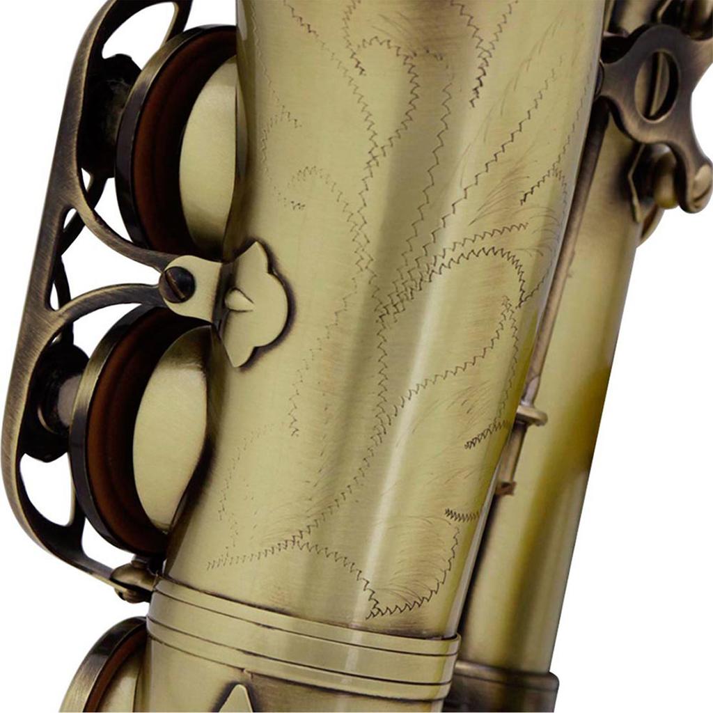 Vintage Style Bb Soprano Saxophone Sax Brass Material Woodwind Instrument with Carry Case Gloves Cleaning Cloth Brush