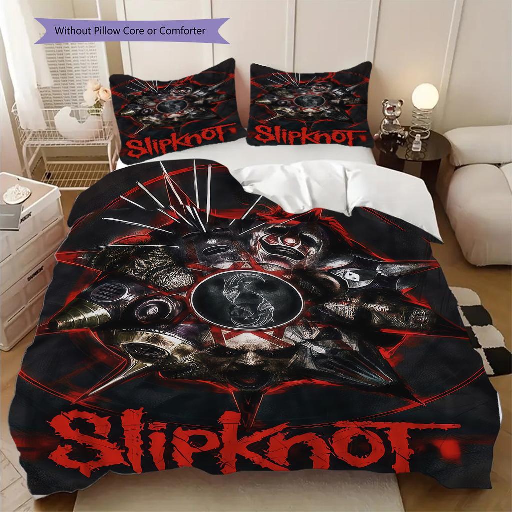Slipknot Band Art Set Threepiece Set 1 Duvet Cover 2 Pillowcase Without Core Bedding Set Christmas Birthday Gift Soft And Comfortable