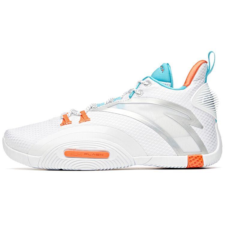 Anta UFO 3 Low Basketball Shoes Men Sneakers White Blue Orange 112111602-6