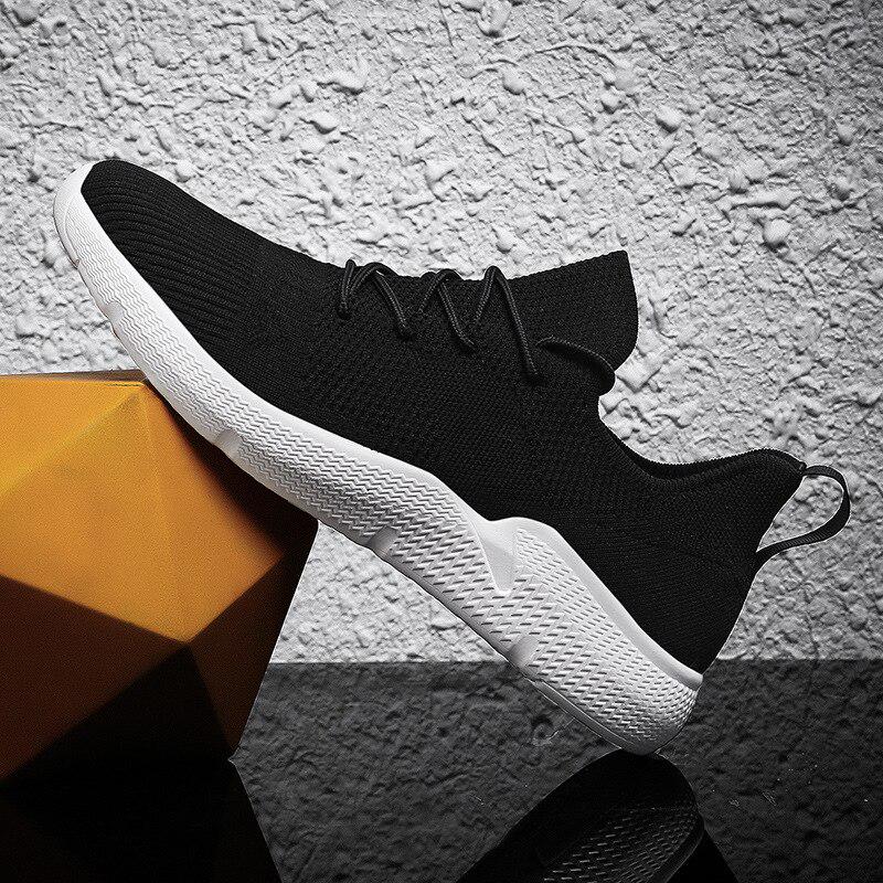 Light Weight Running Shoes For Men  Spring Autumn Black Comfortable Anti Slip Male Shoes Outdoor Walking Sneakers