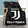Juventus Customize Your Name Blanket Cozy Personalized Blanket Warmthful Decor Versatile for Chair Office Chair Office Picnics Ideal for All Seasons