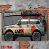 Lada Retro Metal Tin Sign Garage Wall Decor Vintage Car
