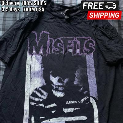 Remake The Misfits Band Retro-Stil Schwarzes T-Shirt Unisex-Tee Nachdruck NH16452