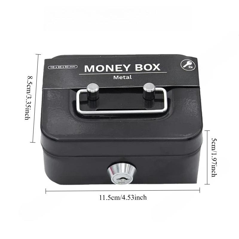 1SET Piggy Bank, New Creative Portable Piggy Bank Storage Box with Key Storage Change Box