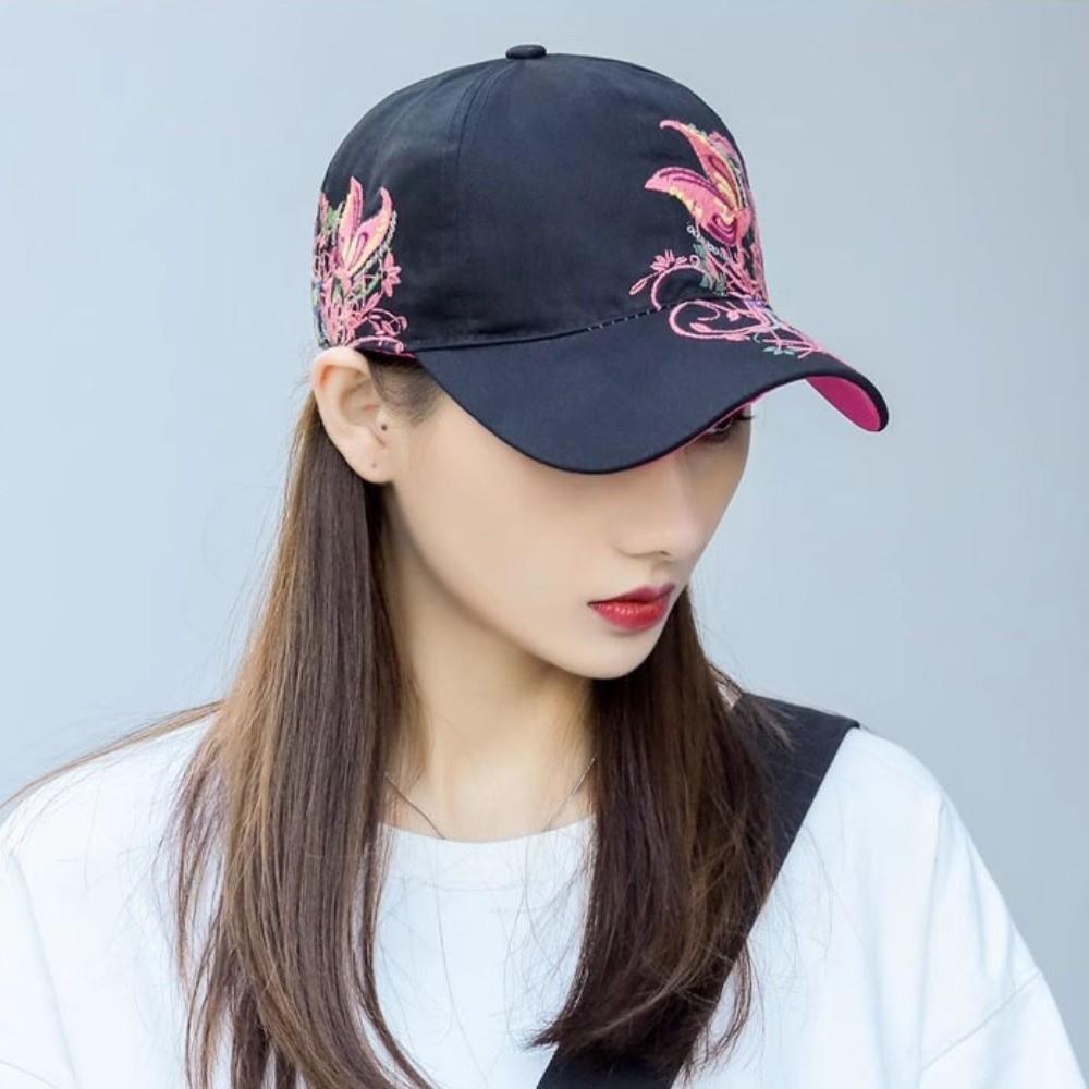 Sparkling Butterfly Baseball Cap Embroidered Cotton Baseball Cap Creative Peaked Cap Outdoor