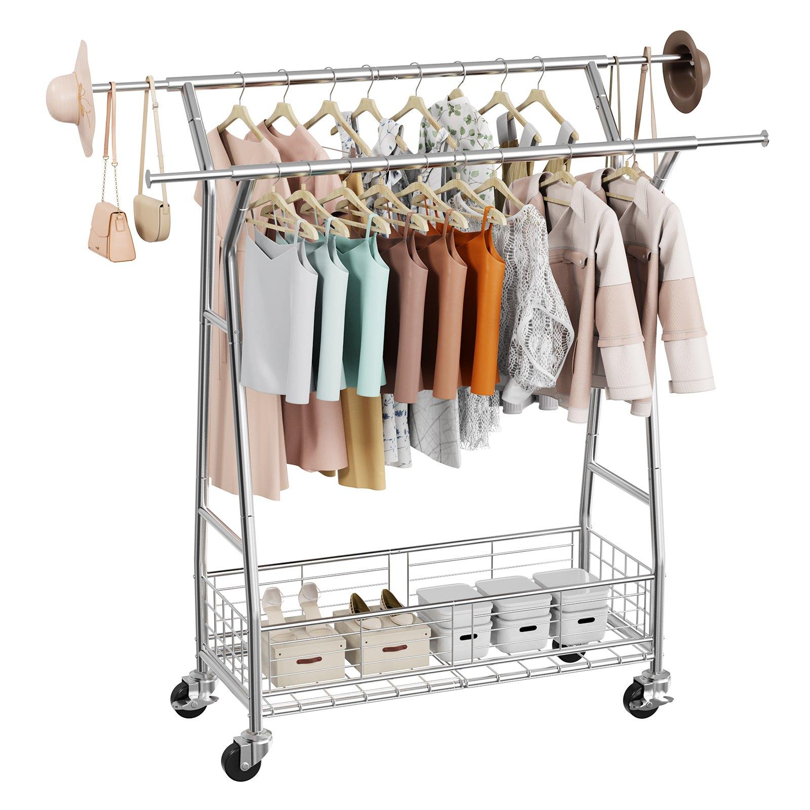 VEVOR Clothes Rack, Rolling Clothing Garment