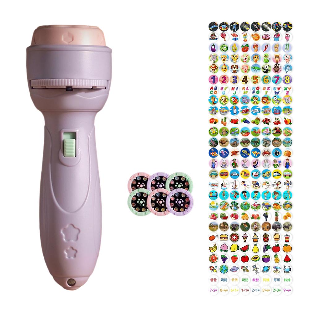 Educational Kids Flashlight Toy With Discs 48 Cartoon Images For Early Learning Boys Girls