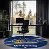 Warriors Printed Round Rug Carpet Chair Rug Area Rug Entryway Doormats,for Office Chair Living Room Bedroom Kitchen Room.