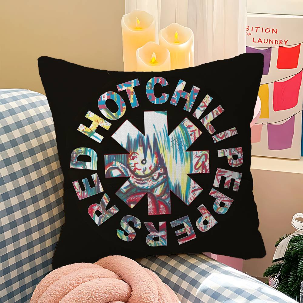 

Popular Rock Band Red Hot Chili Peppers Cushion Cover Pillow Cover Decor Pillowcase Printed Cushion Case for Couch 30x30 cm