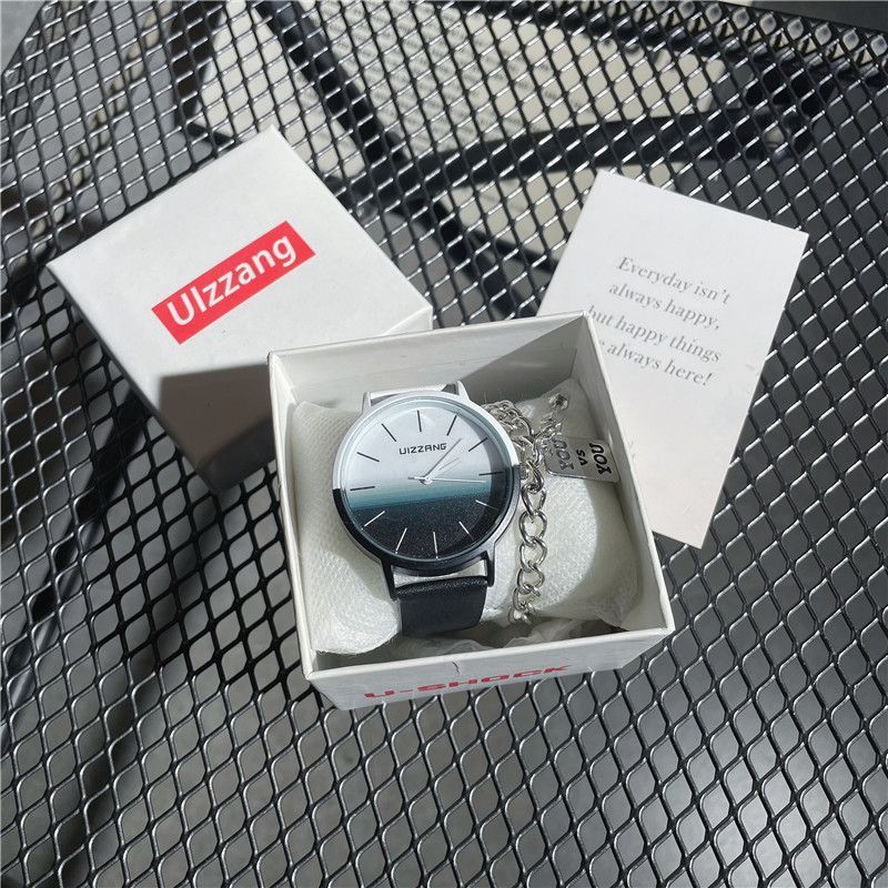 New Hong Kong Style Teen Premium Sense Black Technology Premium Sense Watch Large Dial Student Watch Men's ins Style