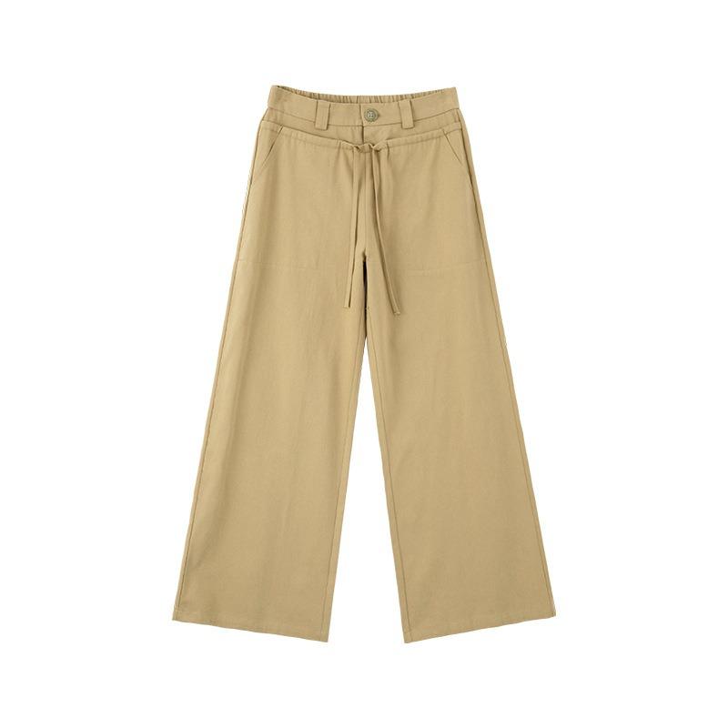 Casual Pants Women's Autumn New Loose and Thin Trousers High Waist Versatile Mopping Straight Wide-leg Trousers