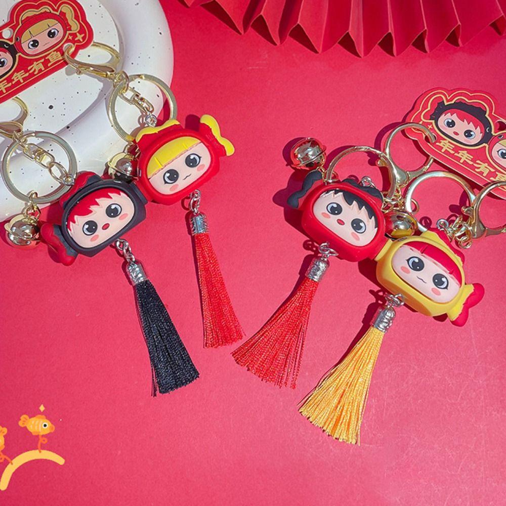 Good Luck Magnetic Attraction Fish Keychain Chinese Style Cartoon Fish Pendant  Couple