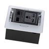 Table Connection Box Conference Room Countertop Desktop Socket Electrical Outlet Strip With 2 Networ
