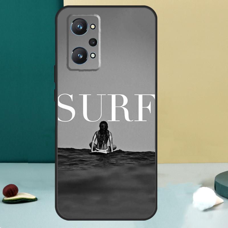 Surfboard Surfing Surf Girl For Realme GT 6T 5 6 GT 7 Pro C67 C75 C61 C55 C53 C51 C21Y C25S 10 11 12 13 14 Pro Plus Case