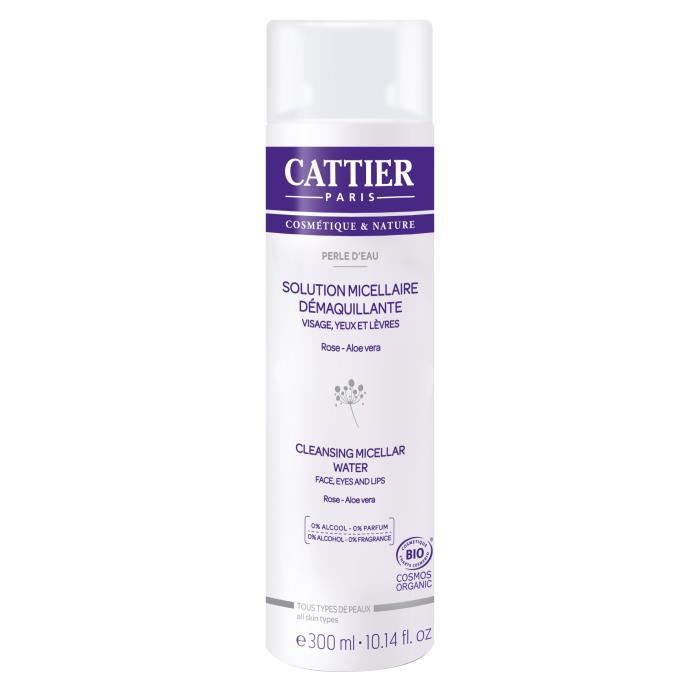 Cattier Solution Micellaire Démaquillante Perle d'Eau 300ml