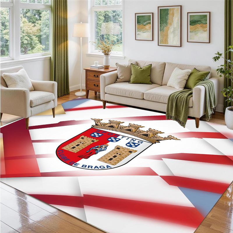 Braga FC Design Crystal Velvet Rug Soft Decorative Mat for Bedroom Entrance