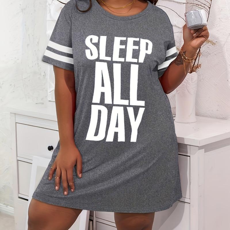 Plus Size Women Casual Dress Summer Comfortable Short Sleeve Simple Female Dress Camouflage Print Holiday Theme Dress