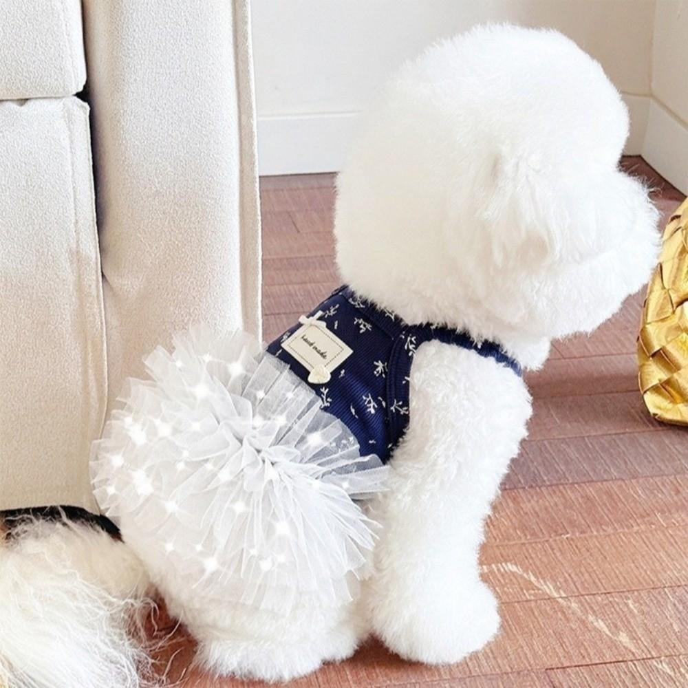Small Flowers Puppy Tutu Dress Korean Style Pet Apparel New Dog Princess Dress for Kittens