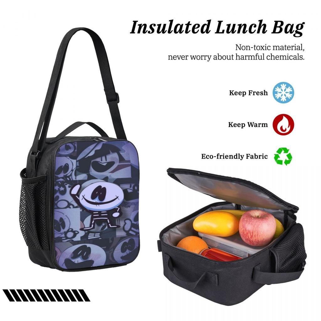 Spooky Month Horror Cartoon Kids Backpack Lunch Box Pen Bags for Boys Girls Backpacks Cute Schoolbag Bookbag Set