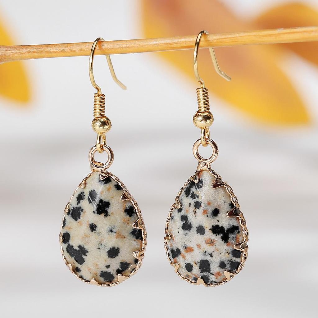 Cosmic Sailing Natural Amethyst Teardrop Earrings with Faceted Crystal Bezel-Set Design