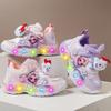 New Style Sports Shoes, Cartoon Shoes, Glowing Shoes, Girls' Sports Shoes, Rotating Buttons