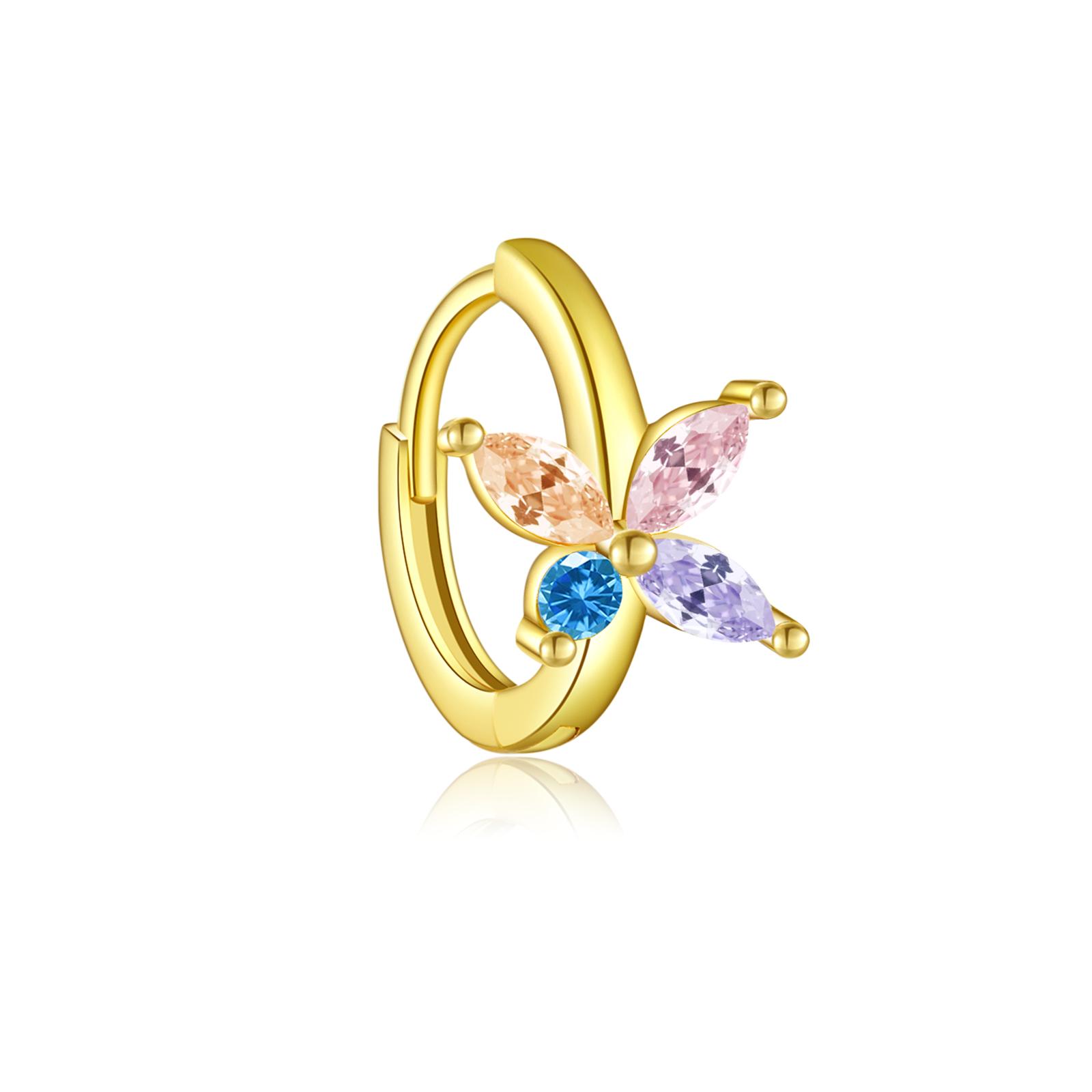 

ANDYWEN 925 Sterling Silver Hoop Earrings Gold Plated Ladies Earrings Irregular Cubic Zirconia Engagement Fine Jewelry m