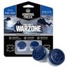 KontrolFreek Call of Duty: Warzone Performance Thumbsticks for PlayStation 4 (PS4) and PlayStation 5 (PS5) | 2 High-Rise, Hybrid| Blue/Gray