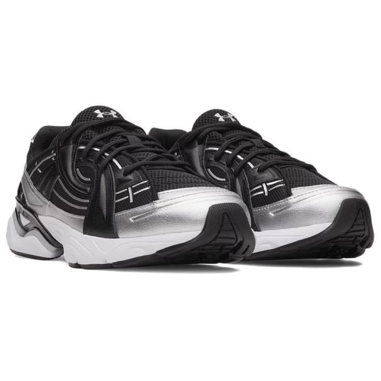 Under Armour Sneakers Unisex Sola Nero Bianco Argento Metallizzato 6005284-004