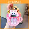 Adorable Bunny Calculator Keychain Soft Rubber Cute Keyring For School Bags And Gifts