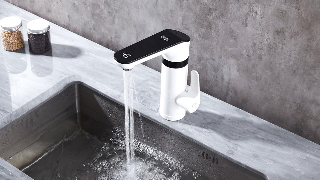 Instantaneous water heater, Teesa faucet, floor tap, LED display