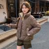 Fashion women's new short down cotton-padded coat, light and thin winter small cotton-padded jacket, stand-up collar, thin and thickened coat
