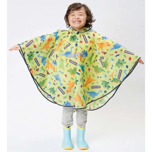 Skater Rain Poncho Kids Childrens Raincoat Dinosaur Dinosaur Boys Suitable Height 110-125cm Rapo1