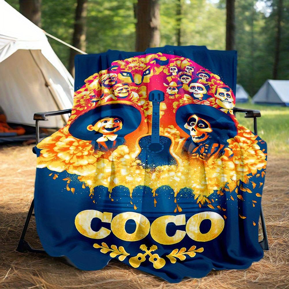 1pc, Coco Musician Héctor and Miguel's family Cartoon Blanket Soft and Cozy Outdoor Blankets for All Seasons, Living Room, Travel, Camping