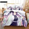 3D Print Kochou Shinobu Anime Demon Slayer Bedding Set Cute Quilt Cover Bed Cover With Pillowcase Twin Single Queen King Size