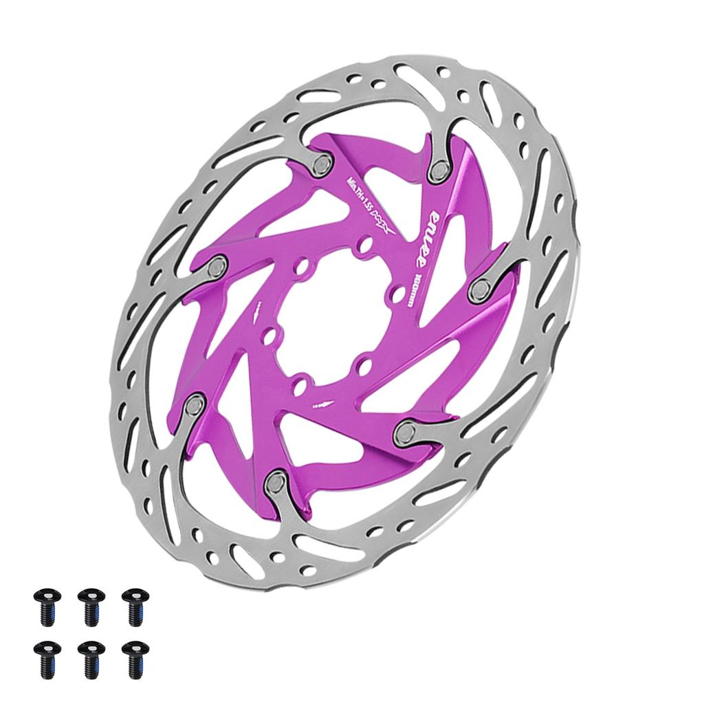 ENLEE Floating Brake Disc 160mm 6 Bolt MTB Road Gravel Purple
