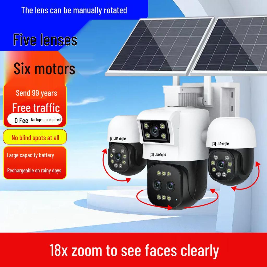 AOV 18x Zoom Solar 4G Ultra HD Waterproof Camera: Clear License Plate & Face Surveillance.