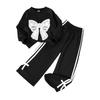 Kids Cartoon Casual Fashion Outfit Set Long Sleeve Top & Pants
