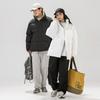 Stand-up Collar Cotton-padded Clothes Men's Winter Windproof Solid Color Loose Youth Popular Thickened Cotton-padded Clothes Couple