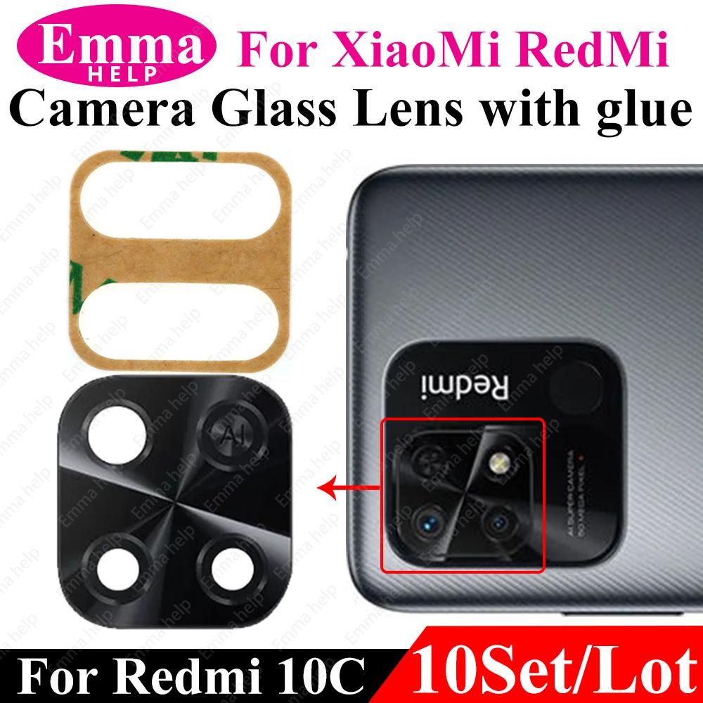 10Pcs Camera Lens For Xiaomi Redmi Note 9 Pro Max 9s 8 8t 7 7Pro Note10 5G 10t Back Camera Glass With Glue Adhesive