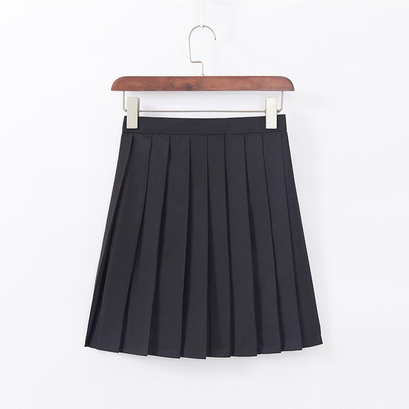 Rotes dreiteiliges japanisches JK-Uniform-Set - Langärmliger klassischer Akademie-Stil mit kurzem Rock