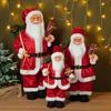 Christmas Standing Santa Claus Figure with Retractable Backpack – Creative Holiday Decoration