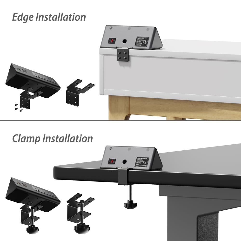 2 Meter Extension Cord Desk Clamp Power Strip PD 20W Power Outlets New Outlet Socket  Office Home