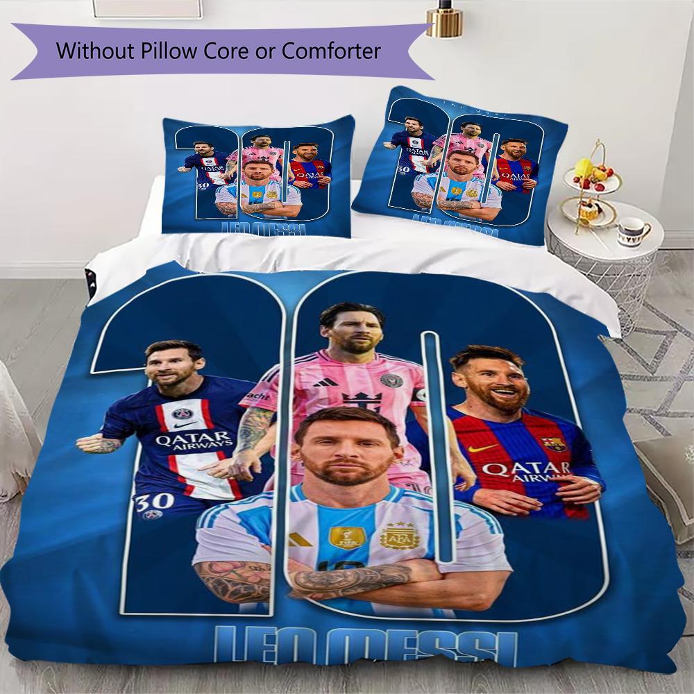 Lionel Messi Legend Bedding Without Core 1 Duvet Cover 2 Pillowcase Without Core Duvet Cover And Pillowcase Bedding Set