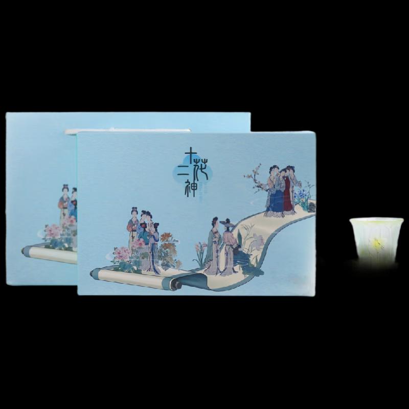 Xinyuantang Twelve Flower God Teacup and Saucer Set