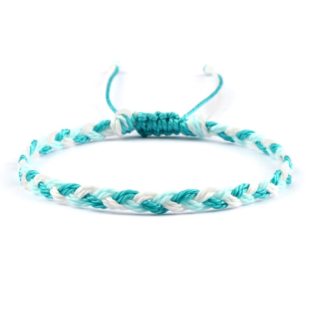 30 Hand-knitted Bracelets & Bangles for Women Men Mulitcolor Wax Line Braided Wristband Yoga Charm Jewelry Gift Adjustable