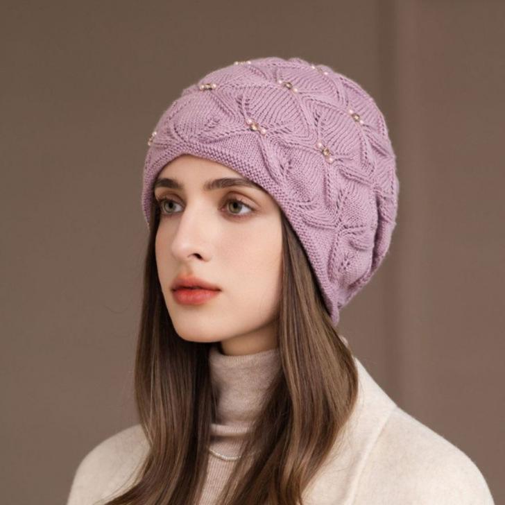 Protection d'oreille Chapeau tricoté en laine chaude Automne et Hiver Coupe-vent Chapeau empilable Chaud Protection d'oreille Chapeau tricoté