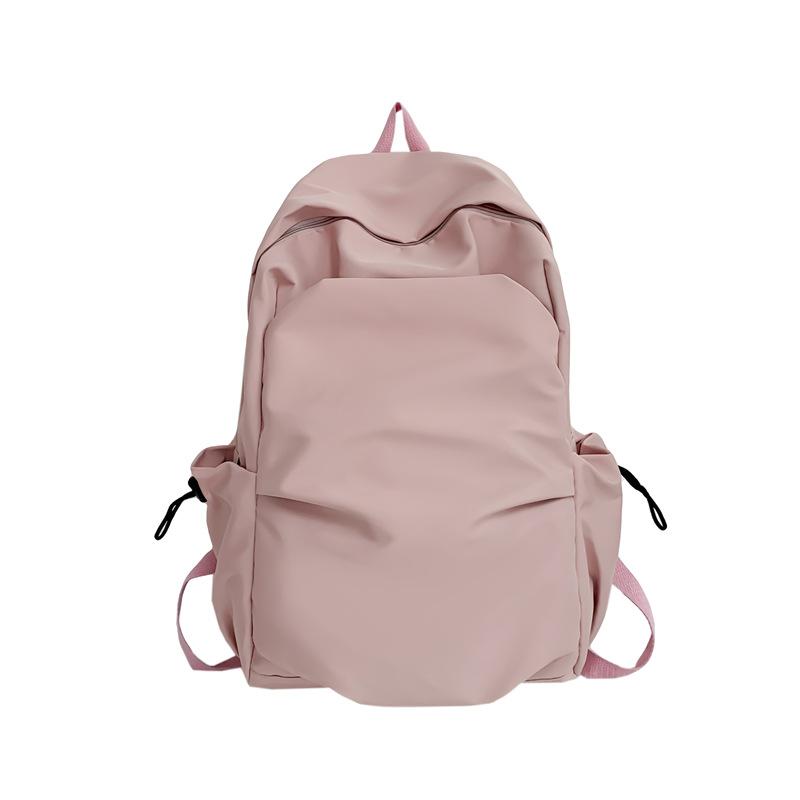 New Chaosen Series Large Capacity Solid Color Backpack for Women Korean Style Versatile School Bag for Men High School College Backpack