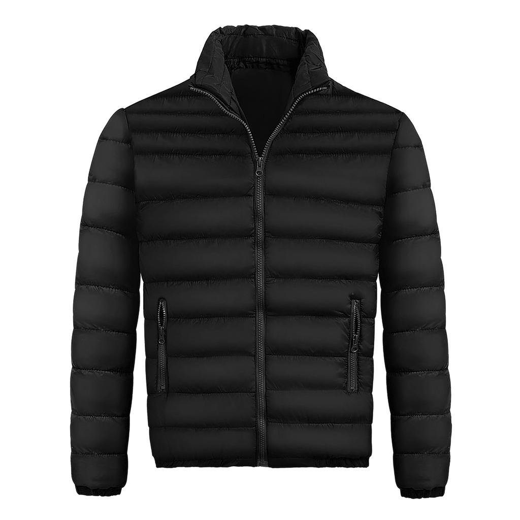 Doudoune chaude avec fermeture éclair pour homme, manteau léger et pliable, automne et hiver