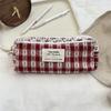Plaid Cosmetic Bag for Women Christmas Gift Travel Makeup Organizer Portable Storage Pouch Autumn Winter New Style